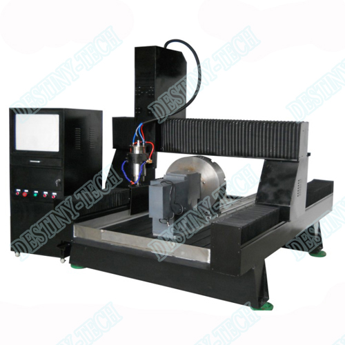 DT-1325T/1530T Double heads Stone CNC Router with rotary device