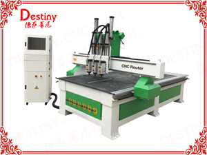 DT-1325 Three cylinder heads ATC CNC Router with vacuum system