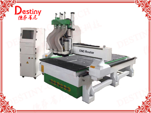  DT-1325T Heavy duty Three cylinder heads ATC CNC Router with vacuum system